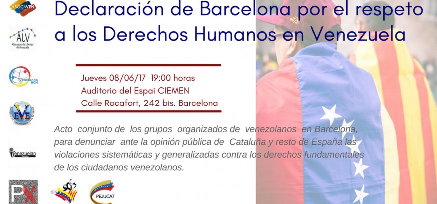 Barcelona, por los Derechos Humanos en Venezuela